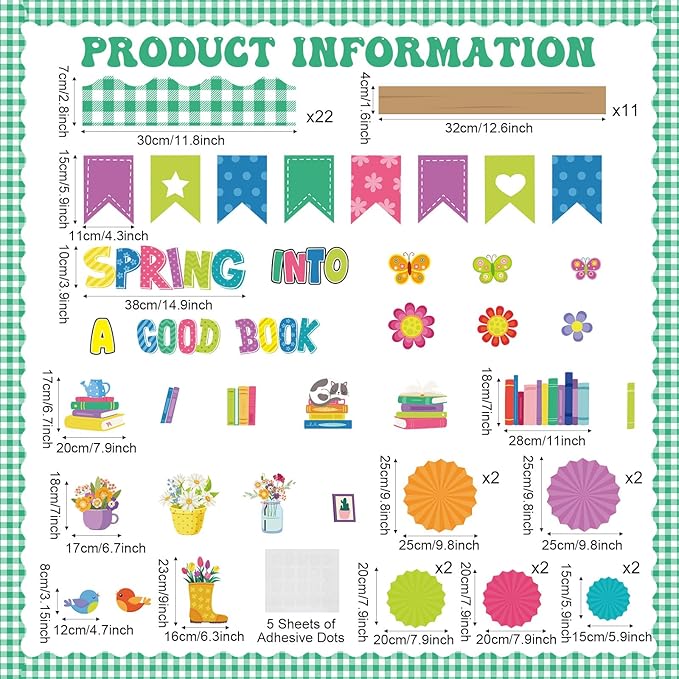 Containlol 3D Reading Bulletin Board Decorations Set for Classroom Book Shelf Butterfly Flower Read Bulletin Board Borders Paper Cutouts Back to Preschool Library Chalkboard Wall Office Decor Supplies