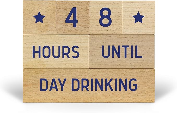 Genuine Fred Who's Counting Wooden Countdown Blocks, Daily Living Edition, Assorted