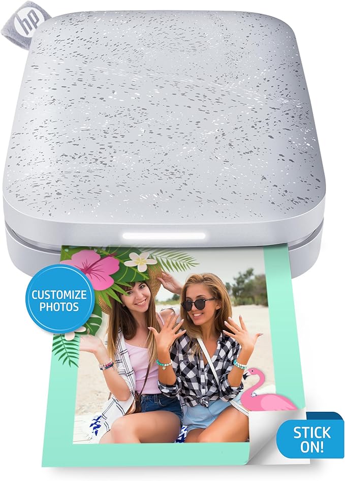 HP Sprocket Portable 2x3 Instant Photo Printer (Luna Pearl) Starter Bundle