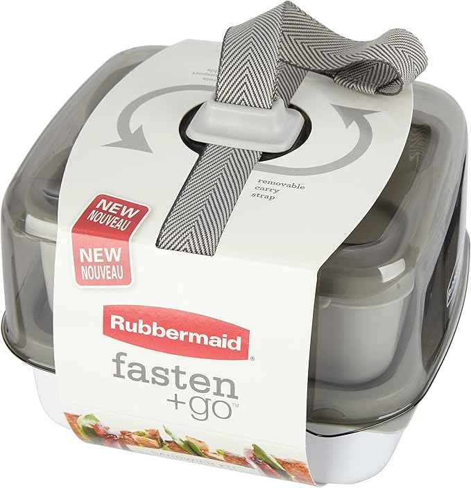 Rubbermaid Fasten + Go Sandwich Kit, Smoke Gray, 3-Piece Set