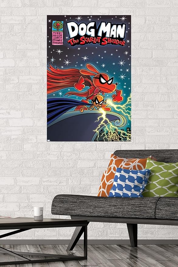Dog Man - The Scarlett Shedder Wall Poster, 22.37" x 34.00", Poster & Mount Bundle