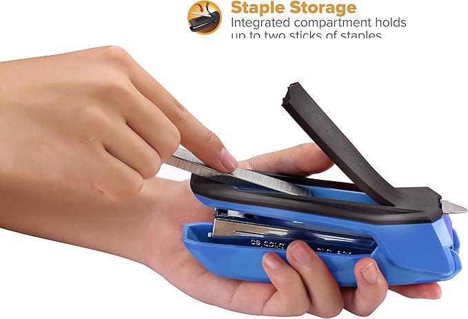 Bostitch Office Ascend 3 in 1 Stapler, 2 Sheet Capacity, Integrated Remover & Staple Storage, 42 Staples Included, Lightweight