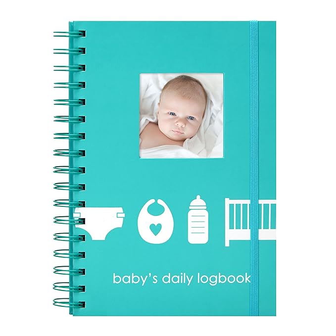 Pearhead Baby’s Daily Log Book, 50 Easy to Fill Pages to Track and Monitor Your Baby’s Schedule, Baby Care Planner for Newborns, Nursing, Sleep, Feeding, Diapers, Pumping, Gift for New Moms