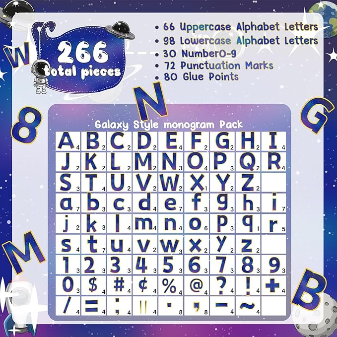 266 Pcs Letters Combo Pack Set Bulletin Board Letters Thanksgiving Fall Letters and Number Accents Bulletin Board Display Home Decor