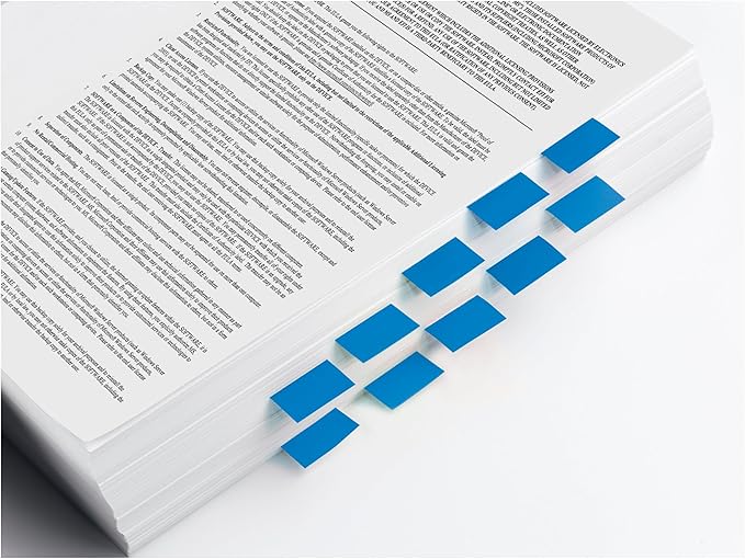 Post-it Flags, 200/High Volume Desk Grip Dispenser, 1 in Wide, Blue (680-HVBE)