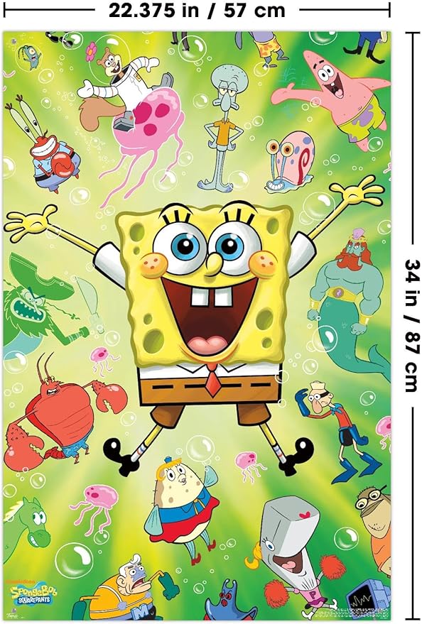 Nickelodeon SpongeBob Squarepants : Kamp Koral - Burst Wall Poster with Push Pins