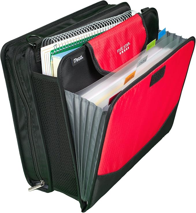 Five Star Sewn Zipper Binder, Fabric, 2 Inch 3 Ring Binder With 4 Inch Capacity, Assorted Colors, Color Selected For You, 1 Count (Pack of 1)