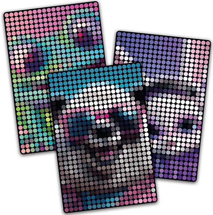 Make It Real Stamp to Reveal DIY Dot Posters, 1 Stamper per kit & 3 Dot Posters |Craft Kit, Artwork Activity, Girls & Kids Ages 6 Bunny, Frog, Panda