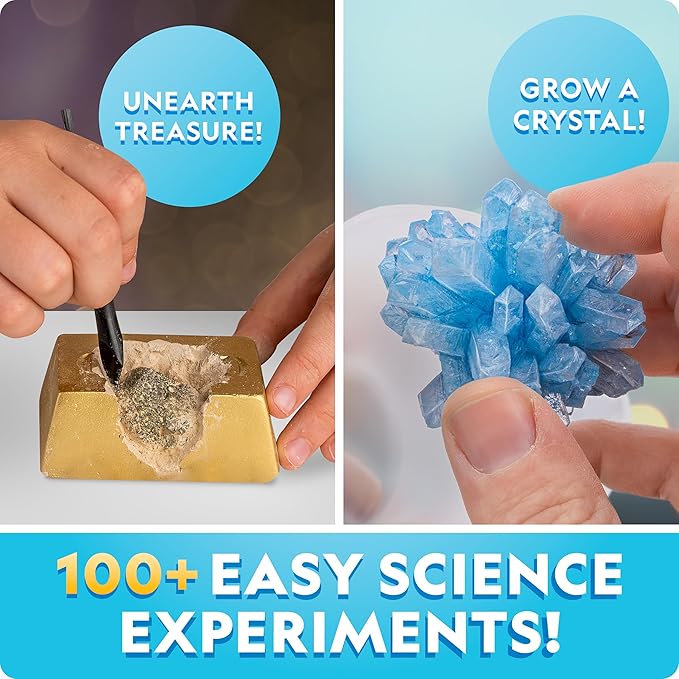National Geographic Earth Science Kit – 100+ Science Experiments & Activities for Kids, Crystal Growing, Volcano Science Kit, Rock Collection, STEM Project Toy for Boys & Girls (Amazon Exclusive)