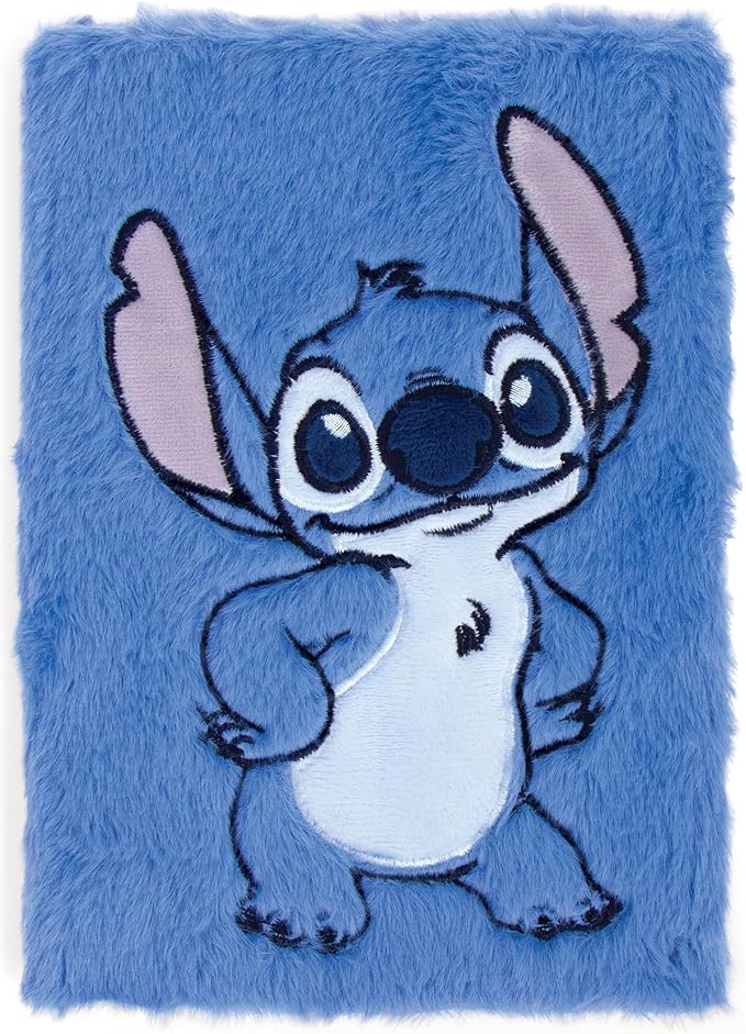 Make It Real: Disney: Stitch Cool Vibes Fuzzy Journal & Pen - 192 Lined Pages W/Fun Quotes & Images, Character Charm Pen, Plush Diary Cover, Kids 6+