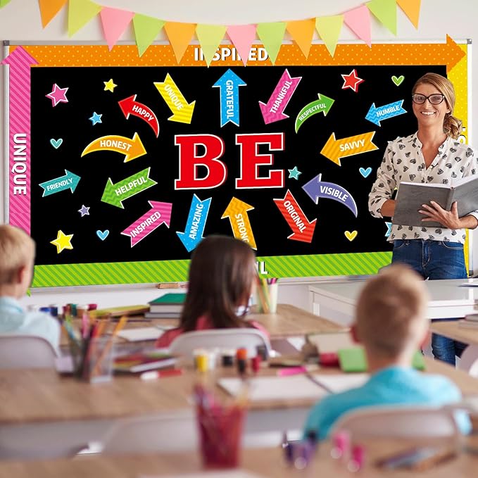 Affirmation Station Bulletin Board Set Be Amazing Bulletin Board Decorations Positive Sayings Accents Themed Classroom Bulletin Boards Arrow Sign Cutouts for School Wall Decor