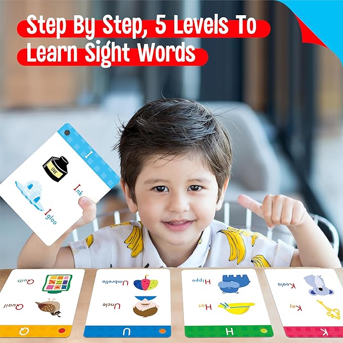 Alphabet Flash Cards, 52 Lowercase & Uppercase Letter Cards Jumbo Size Letter Sounds Flashcards Letter Recognition Learning for Kids, Toddlers, Classroom, Preschool, Kindergarten