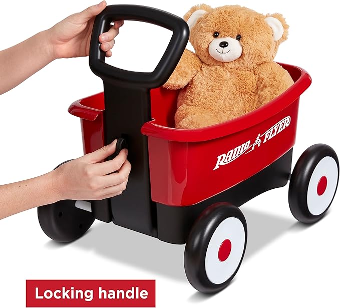 Radio Flyer My 1st Wagon with Teddy Bear, Red Amazon Exclusive