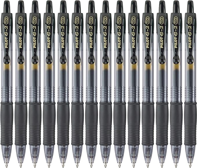 Pilot G2 Premium Gel Pens, Black Pens, Bold Point 1 mm, 14 Black