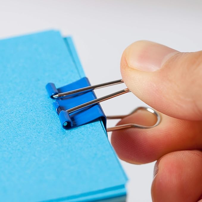 Mr. Pen- Binder Clips, 100 pcs, 0.75", Small Size, Colored Binder Paper Clips, Bulk Paper Clamps for Office Supplies, Home, School, Business, Document Organizing