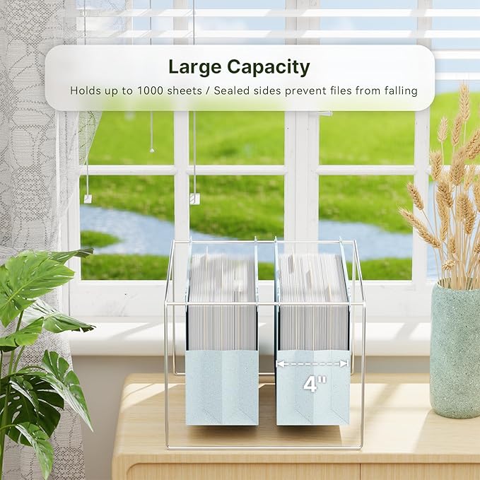 XINGIA Legal Size Hanging File Folders with Tabs,4 Inch Expansion Hanging File Organizer for Bulky Files,6 Pack Wheat Straw File Cabinet Organizer with Adjustable Hooks,Heavy Duty Filing Folders