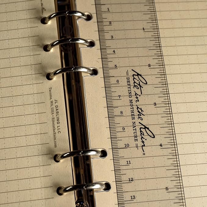 Rite in the Rain Weatherproof Starter Field Planner Kit, Black CORDURA fabric Cover, 1" Ring Binder, Ruler / Writing Guard (No. 9250B)