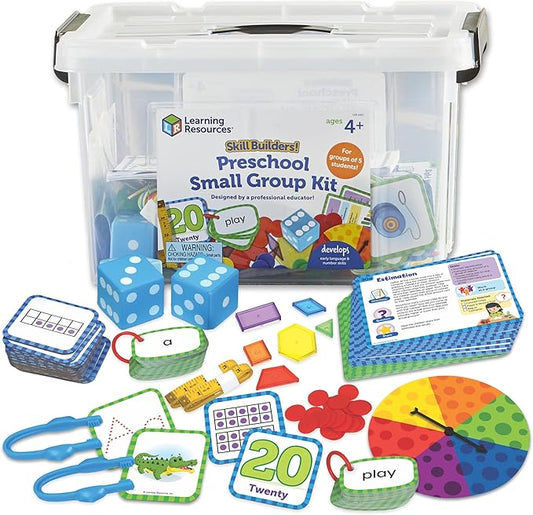Learning Resources Skill Builders Preschool Small Group Kit, Alphabet Learning Toys, Letter and Number Recognition for Preschoolers, Classroom Math Games, Classroom Must Haves, Homeschool Supplies