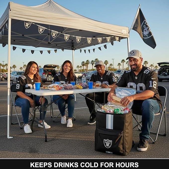 Cooler Backpack – Portable Soft Sided Ice Chest – Insulated Bag Holds 36 Cans - Football Gear – Show Your Team Spirit with Officially Licensed Fan Gear