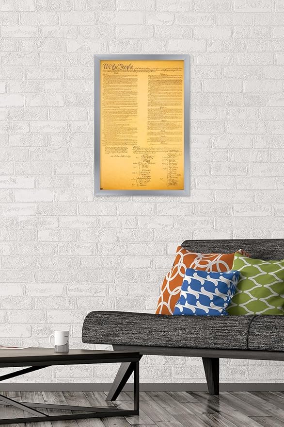 Trends International The Constitution Wall Poster, 14.725" x 22.375", Silver Framed Version