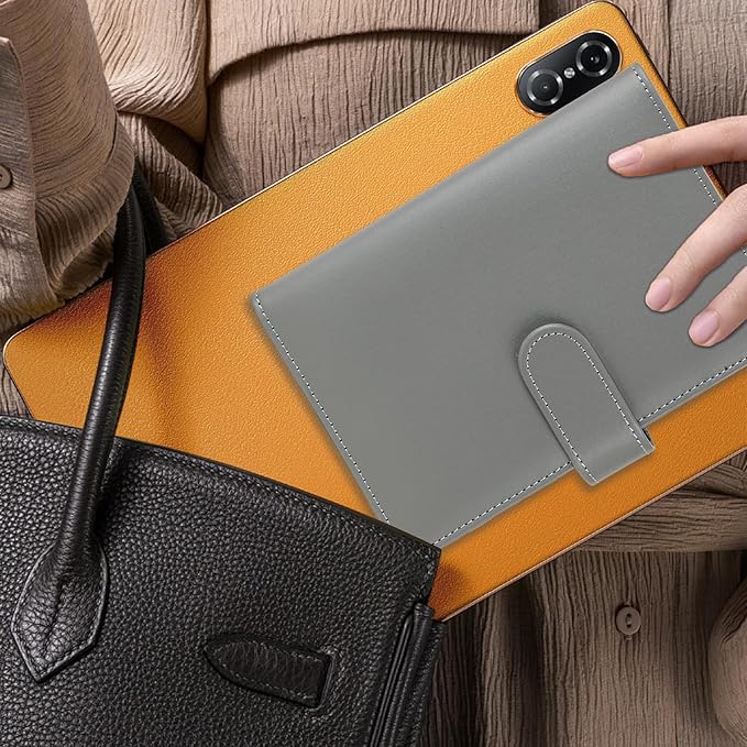NICOOTHBudget Binder Cash Envelopes A6 Money Saving Binder with Zipper envelopes (Full Grey)