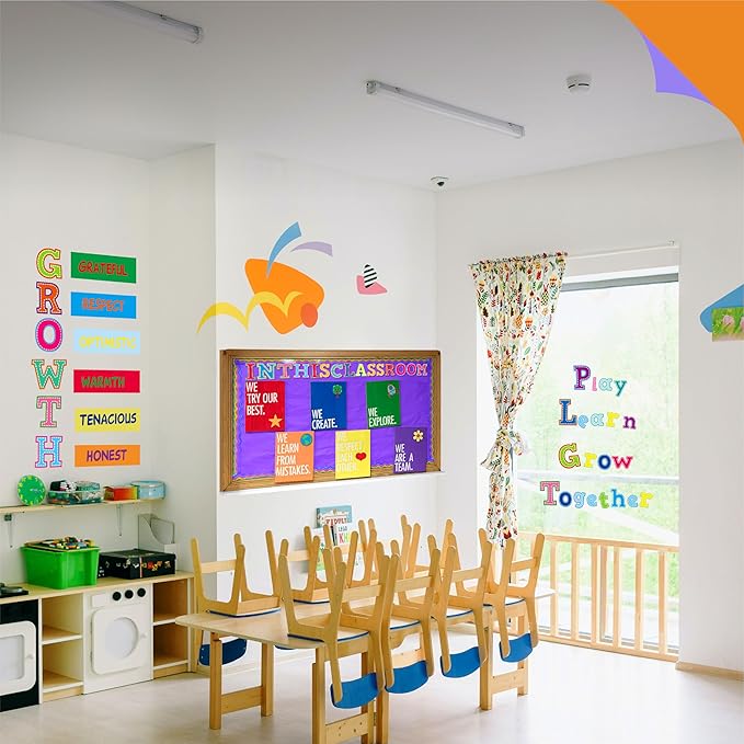 336 PCS Alphabet Combo Set, Large Size Block Letter Uppercase/Lowercase Letters, Numbers & Punctuation, Accents Cutouts for Classroom School Home Room Chalkboard Bulletin Board