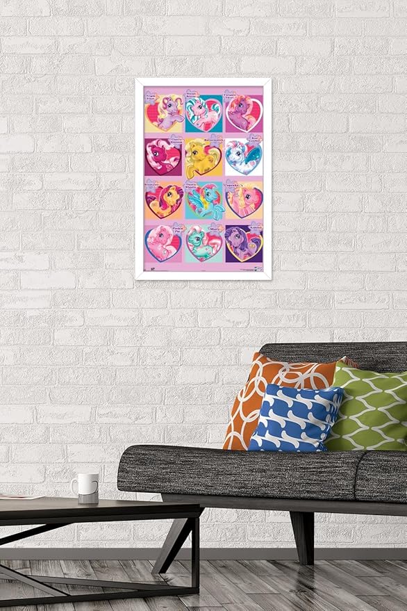 Trends International Hasbro My Little Pony - Chart Wall Poster, 14.725" x 22.375", White Framed Version