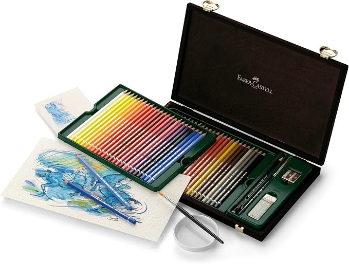 Faber-Castell Albrecht Dürer® Artists' Watercolor Pencils - Wood Case of 48 with Accessories