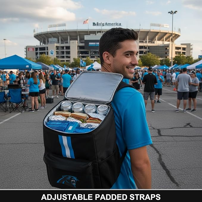 Cooler Backpack – Portable Soft Sided Ice Chest – Insulated Bag Holds 36 Cans - Football Gear – Show Your Team Spirit with Officially Licensed Fan Gear