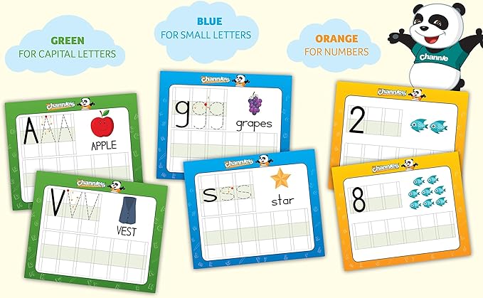 Dry Erase Number & Alphabet Flashcards for Kids Ages 3-5, 10 Numbers & 26 Visual ABC Flash Cards, Homeschool Learning Supplies, Summer School & After School Teaching Supplies for Handwriting Practice