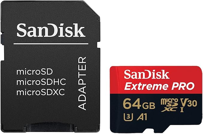 64GB Sandisk Extreme Pro 4K Memory Card for Gopro Hero 6, Fusion, Hero 5, Karma Drone, Hero 4, Session, Hero 3, 3+, Hero + Black - UHS-1 V30 64G Micro SDXC with Everything But Stromboli Card Reader