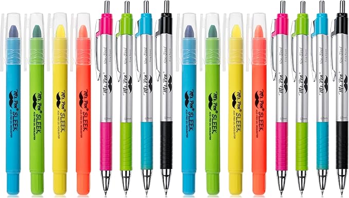 Mr. Pen- Bible Highlighters and Pens No Bleed, 16 Pack, Colorful Bible Pens and Highlighters No Bleed