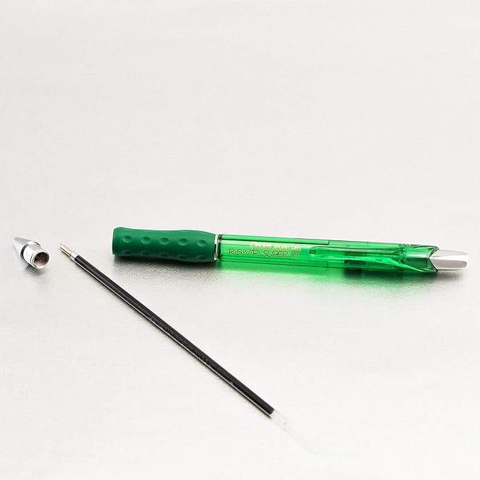 Pentel RSVP Super RT Ballpoint Pen, (1.0mm) Medium Line, Assorted Ink, Pack of 4 (BX480BP4M1)