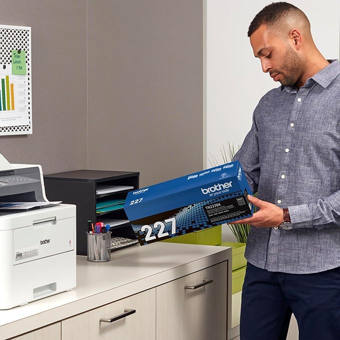 Brother Genuine TN227, TN227BK, High Yield Toner Cartridge, Replacement Black Toner, Page Yield Up to 3,000 Pages, TN227BK, Amazon Dash Available