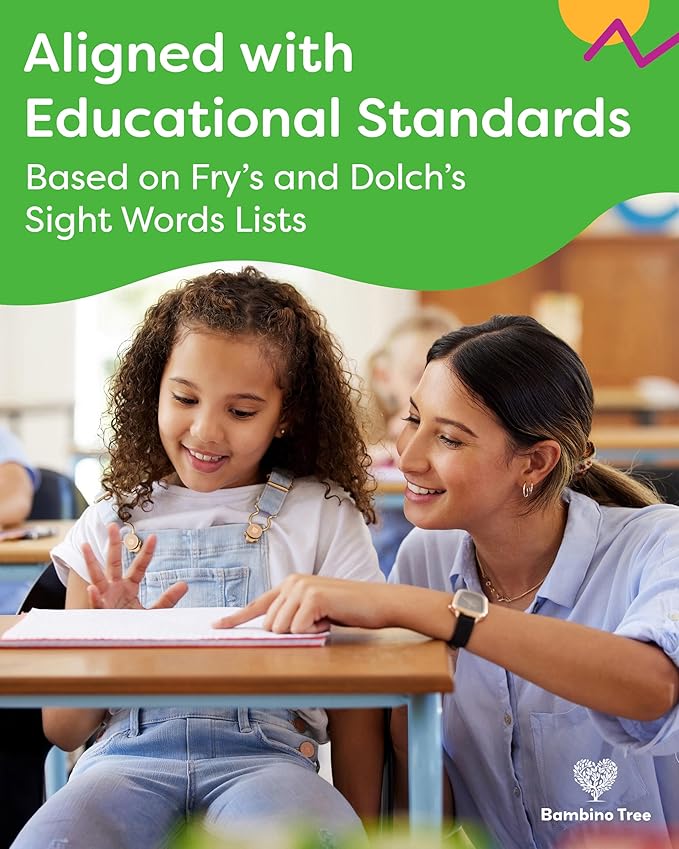 Sight Words Flash Cards Kindergarten - 120 High Frequency Words from Dolch's and Fry's Lists for 4-6 Years
