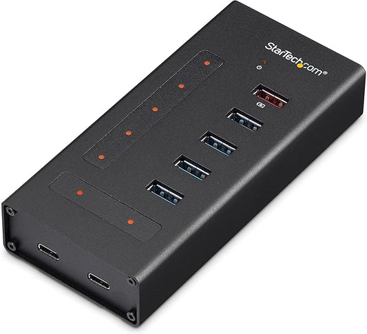 StarTech.com 7 Port USB C Hub - USB Type-C to 2x USB-C/5x USB-A - Commercial Metal USB 3.0 - SuperSpeed USB 3.0 (5Gbps) - BC 1.2 Fast Charge - 5 x usb-a, 2 x usb-c (HB30C5A2CST)