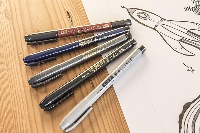 Zebra Pen, Zensations Brush Pen, Ultra Fine Tip, Water-Based Pigment Ink, Brush Pen Tip Allows for Thick and Thin Lines in One Expressive Tool, Japanese Design, 1-Pack (01111)