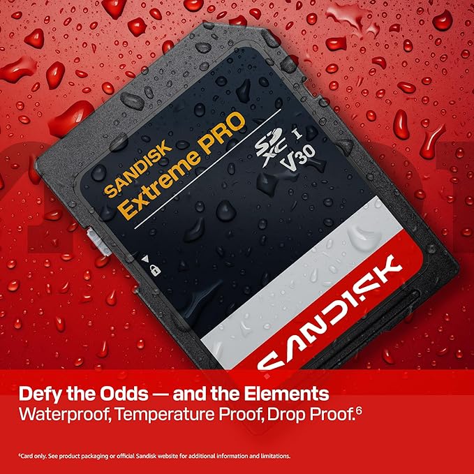 SANDISK 1TB Extreme PRO SD UHS-I Card - Up to 250MB/s Read Speed and 170MB/s Write Speed, 4K UHD, Full HD, U3, and V30 - SDSDXXJ-1T00-GSCIN
