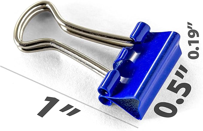 Officemate Micro Binder Clips, Assorted Colors, 100 Clips per Tub (31023)