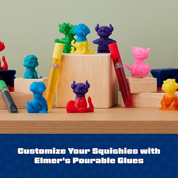 Elmer's Squishies Mix and Match, Kids DIY Activity, Squishy Toys Kit, Creates 4 Mix and Match Characters, 24 Piece Set - Slime Fun, Arts & Crafts, Creative Gift for Ages 6+