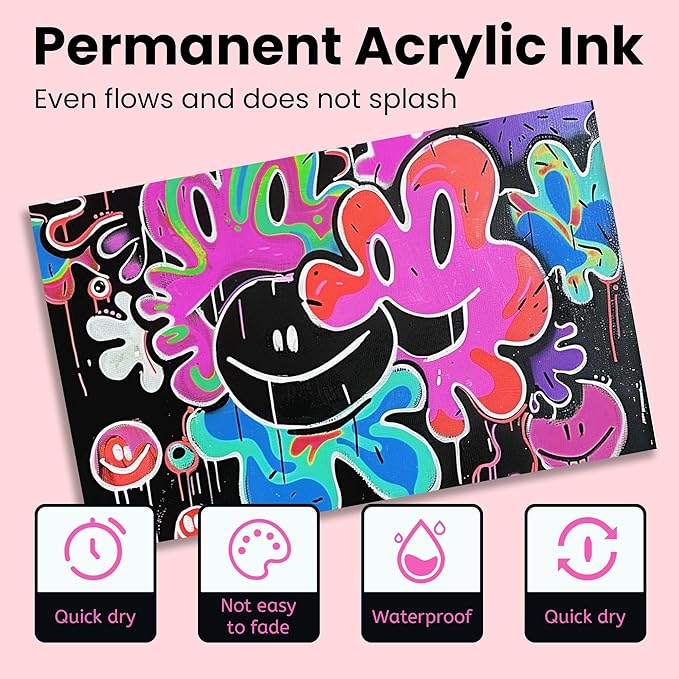 3 Pcs Pink Jumbo Permanent Markers: 15mm Wide Tip Thick Acrylic Paint Pen Large Calligraphy Marker for Rock Painting, Poster, Sign, Canvas, Glass, Wood, Ceramic