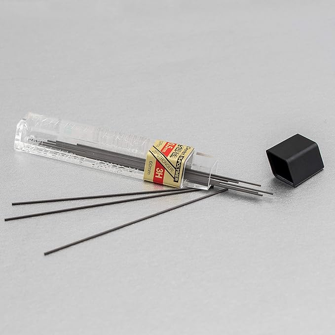 Pentel Super Hi-Polymer Lead Refill, 0.5mm, Fine, 3H, 144 Pieces of Lead (C505-3H)