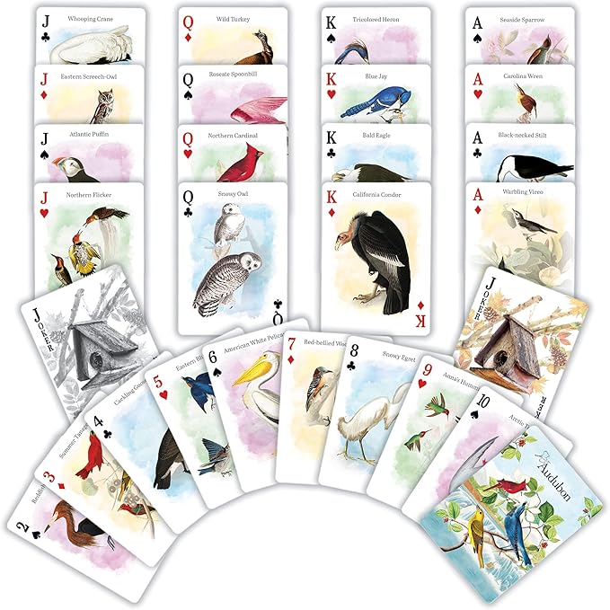 MasterPieces Officially Licensed Audubon Playing Cards - 54 Card Deck for Adults