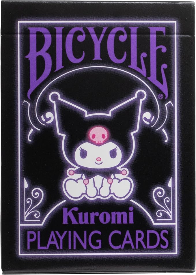 Bicycle Hello Kitty Playing Cards Bundle, Sanrio Black & Pink Hello Kitty and Kuromi Collectible Deck of Cards