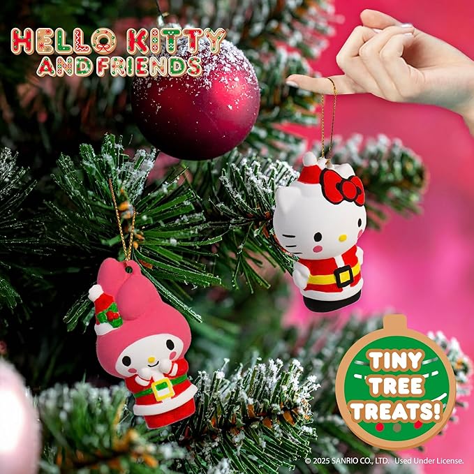 Hello Kitty® & My Melody™ Paint Your Own Christmas Ornaments Kit, DIY Ceramic Holiday Craft Set, 2-Pack