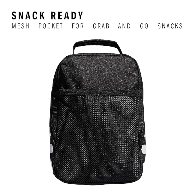 adidas Unisex Santiago Lunch Bag Cooler for Women and Men, Insulated Food Container Box with Mesh Pocket