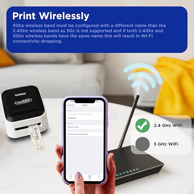 Brother ColAura Color Photo and Label Printer,White