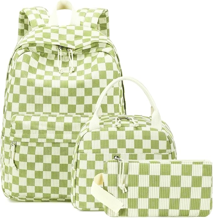 Bluboon School Backpack Set Girls Womens Laptop Bookbag Casual Daypack Fits 15 inch Laptop with Lunch Tote Bag and Pencil Bag