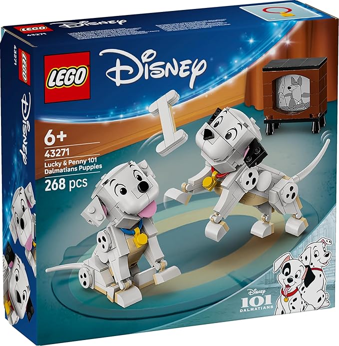 Lego 43271 Disney Lucky & Penny 101 Dalmatians Puppies Toy Birthday Present Blocks Educational Girls Boys Children 6 7 8 9 Year Old Animal Creature Mother Father