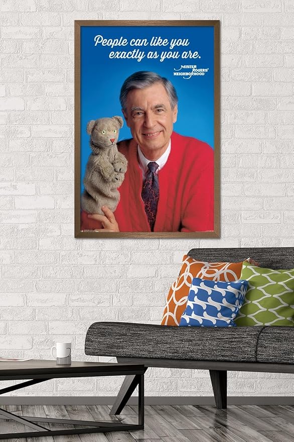 Trends International Mister Rogers - As You Are Wall Poster, 22.375" x 34", Bronze Framed Version